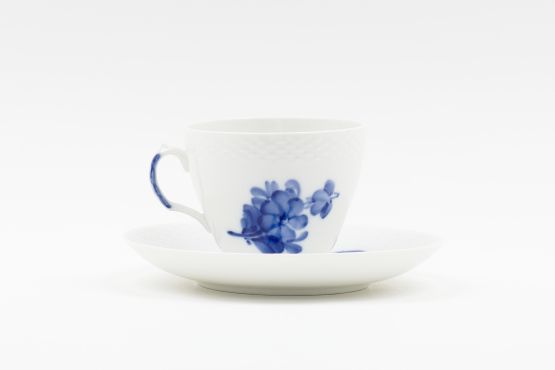 Royal Copenhagen Blå Blomst Flettet Kaffekop med underkop